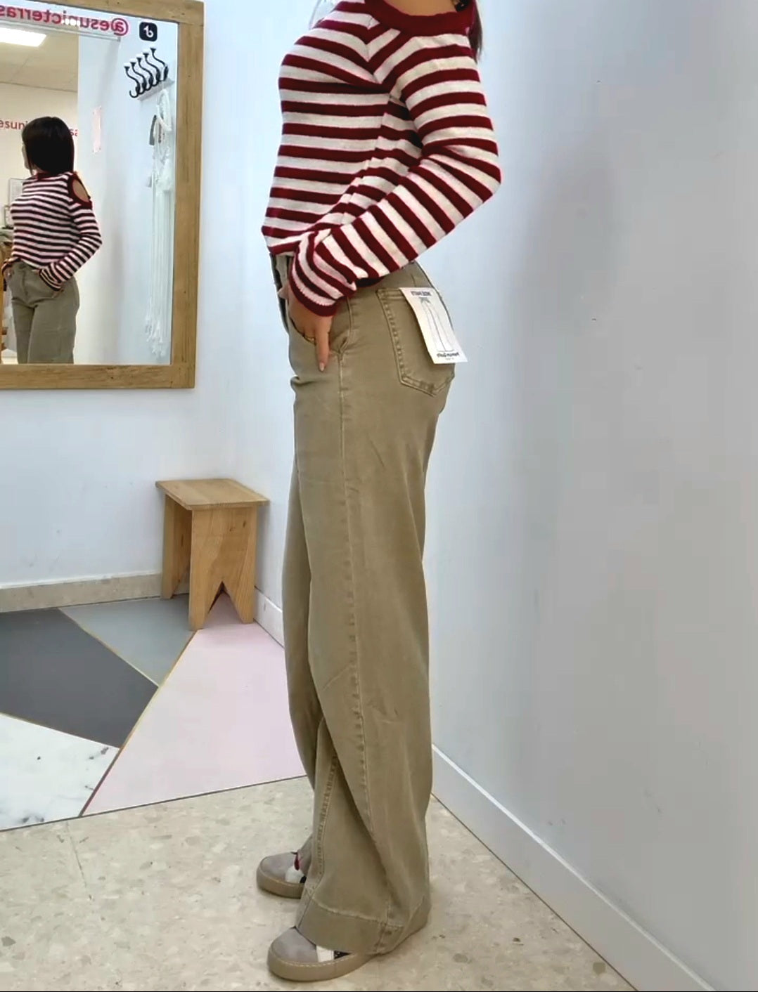 Pantalón Tejano Beige esUnic
