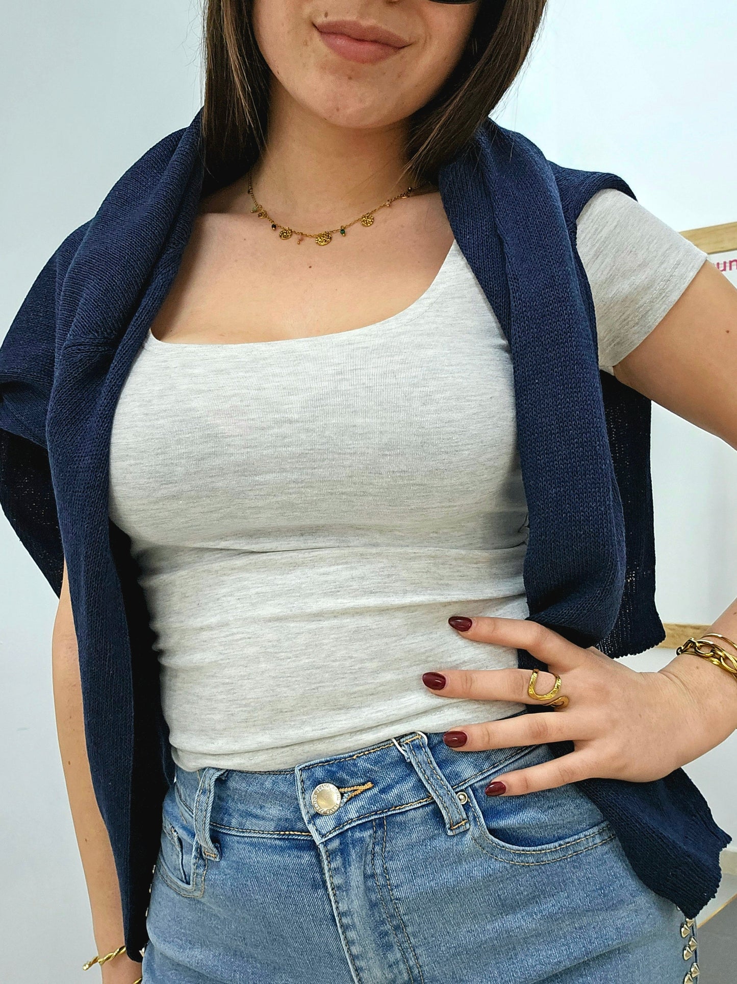 Top Cuello Cuadrados Elisa