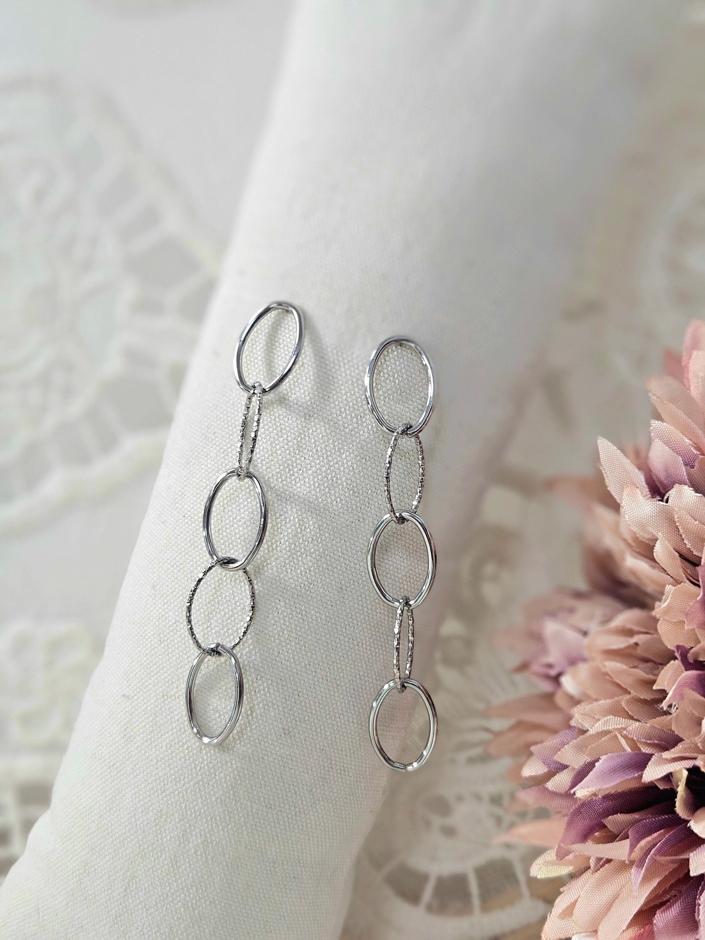 Pendientes Eslabon Texturizado esUnic