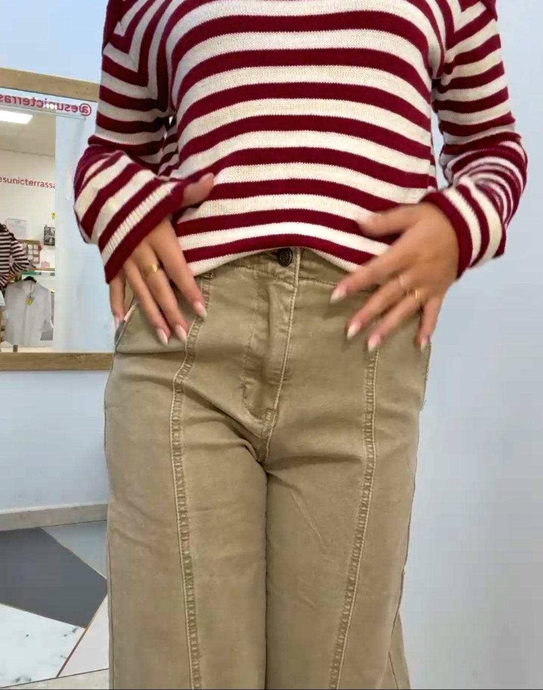Pantalón Tejano Beige esUnic