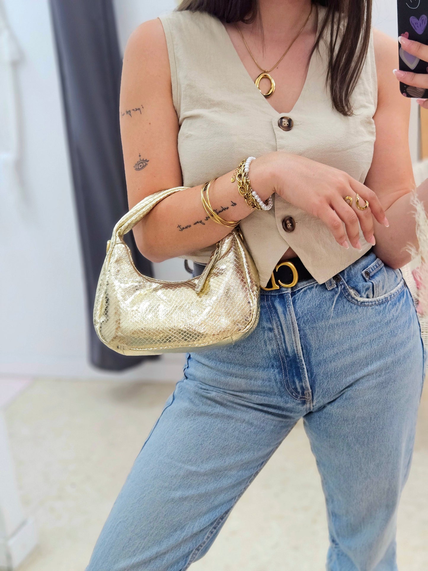 Bolso Mini Dorado esUnic