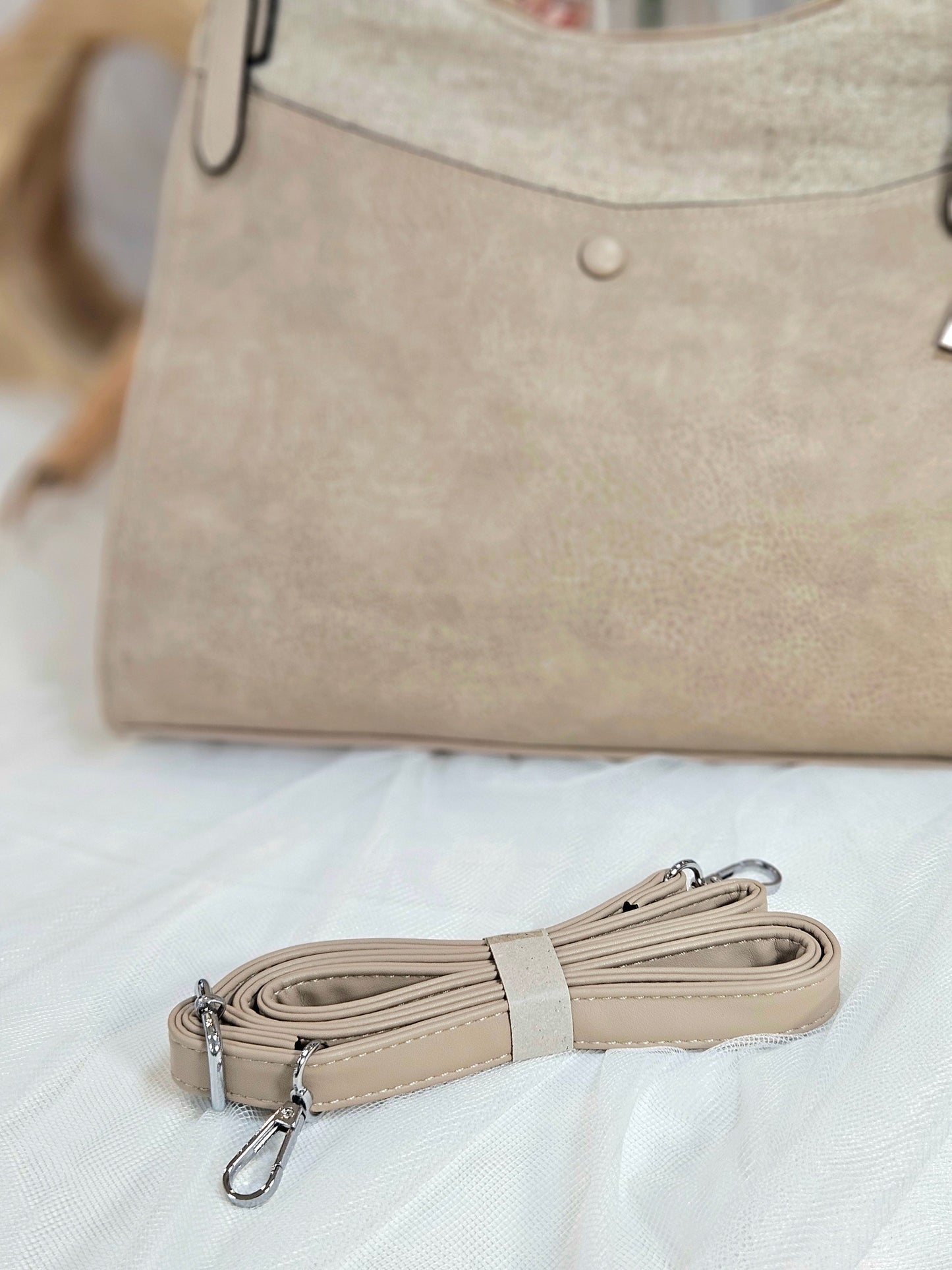 Bolso Lino Combinado Trendy