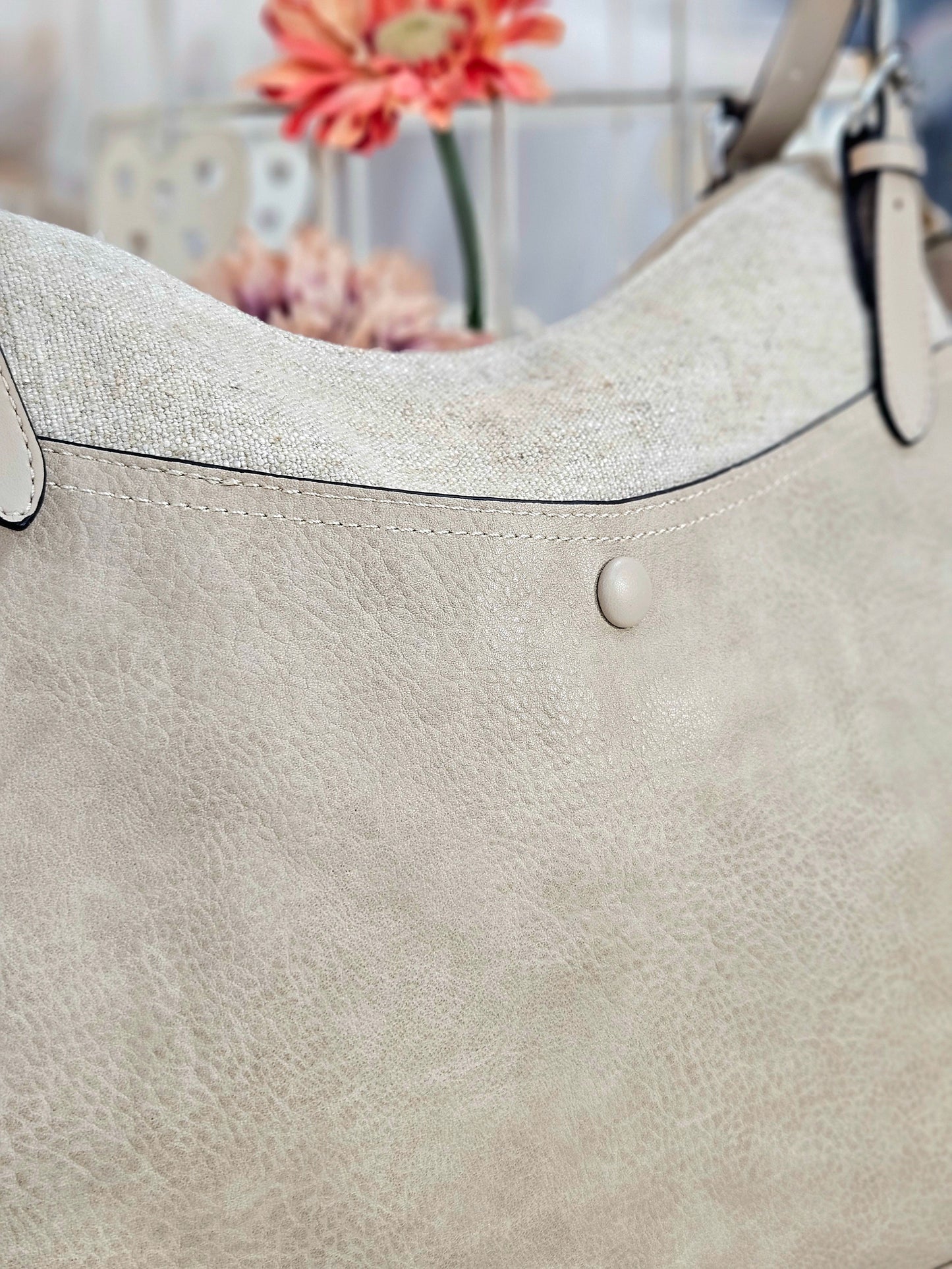 Bolso Lino Combinado Trendy