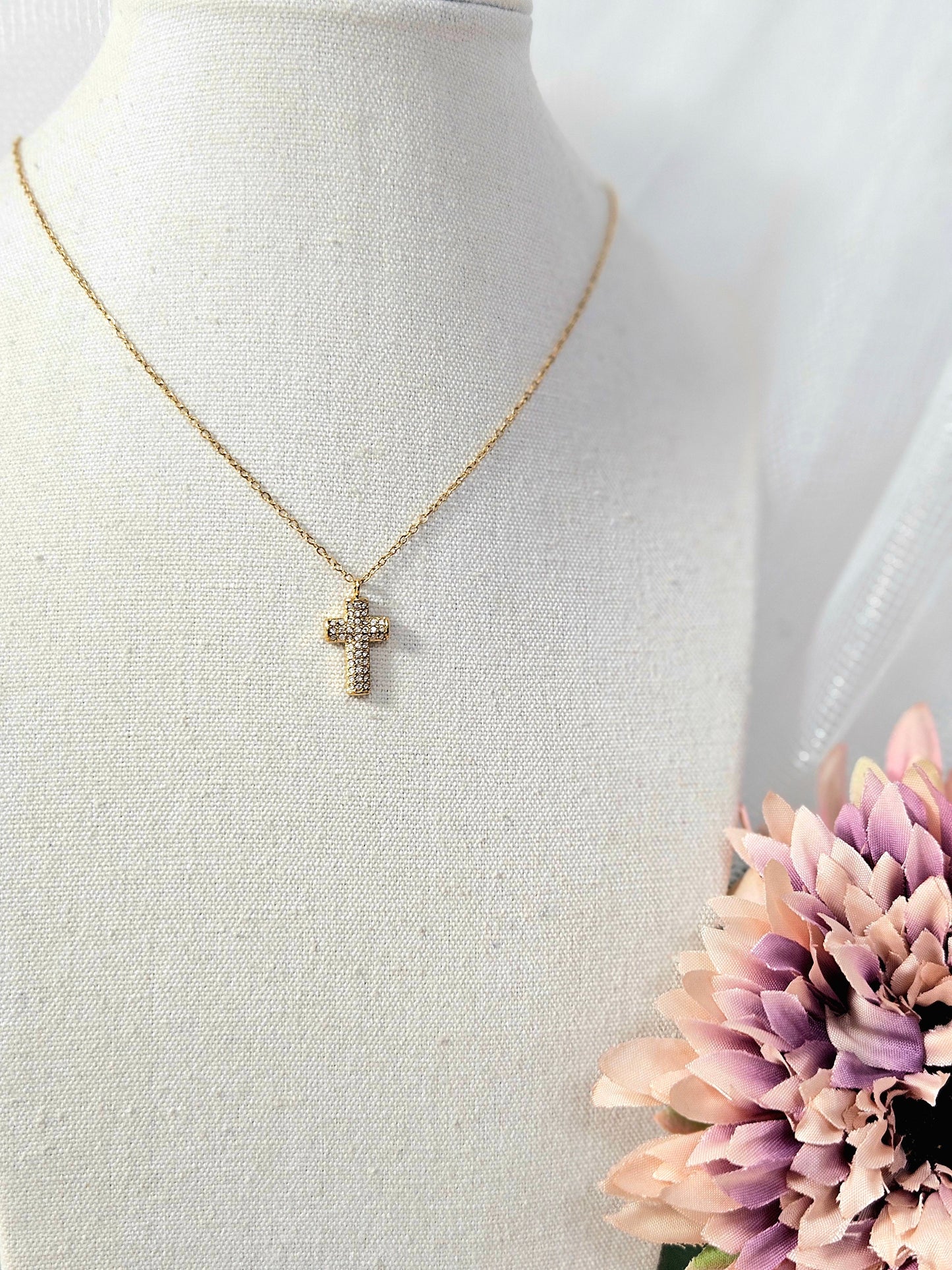 Collar Cruz Cristales Toa