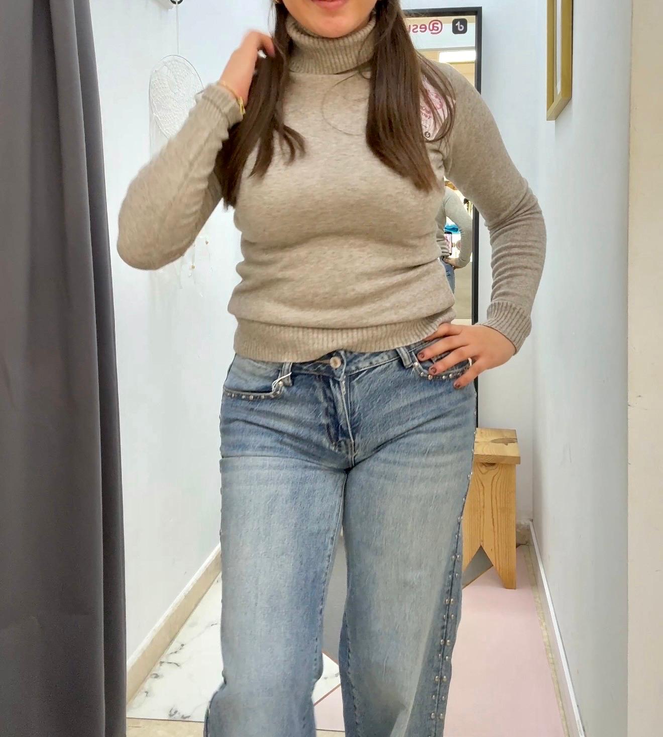 Pantalon azul tachuelas Paj