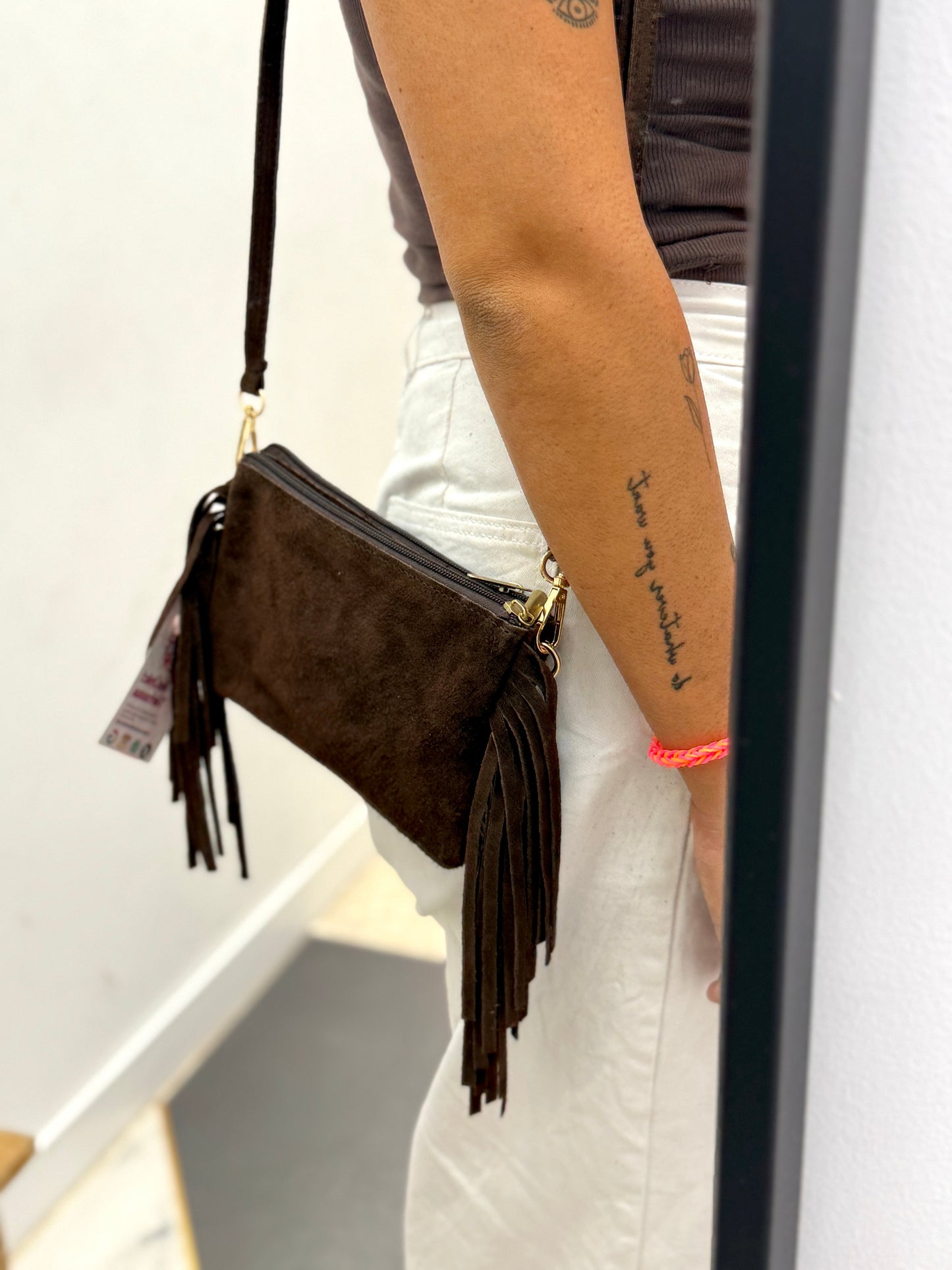 Bolso de Ante con Flecos Flora