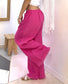 Pantalón de Lino Fuscia esUnic