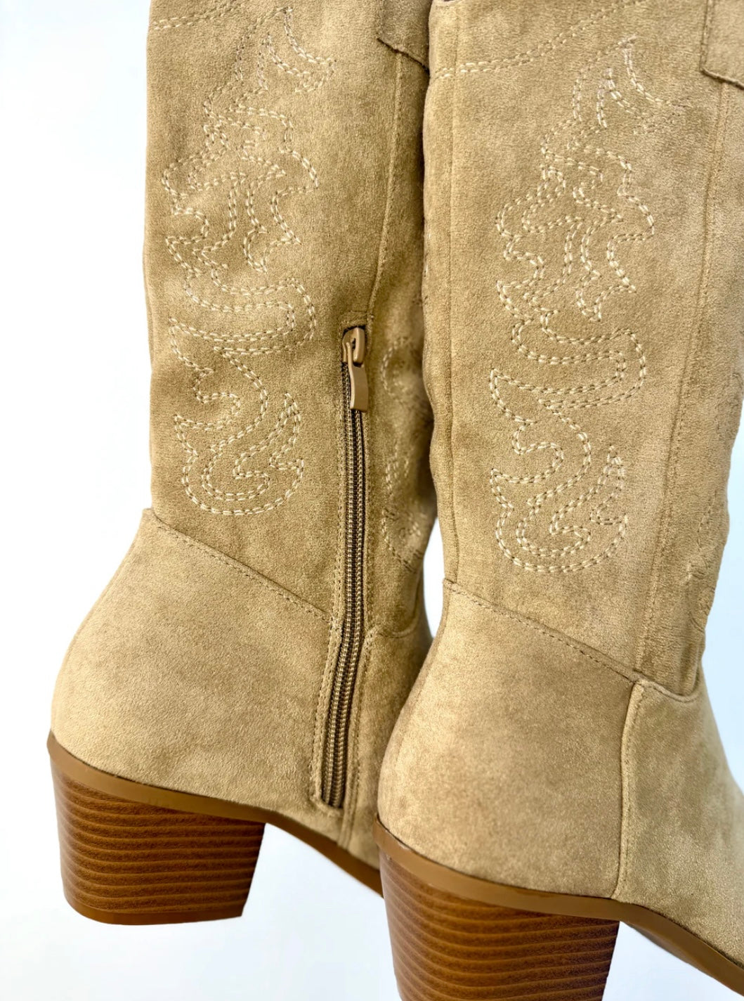 Botas Cowboy Beige Altas esUnic