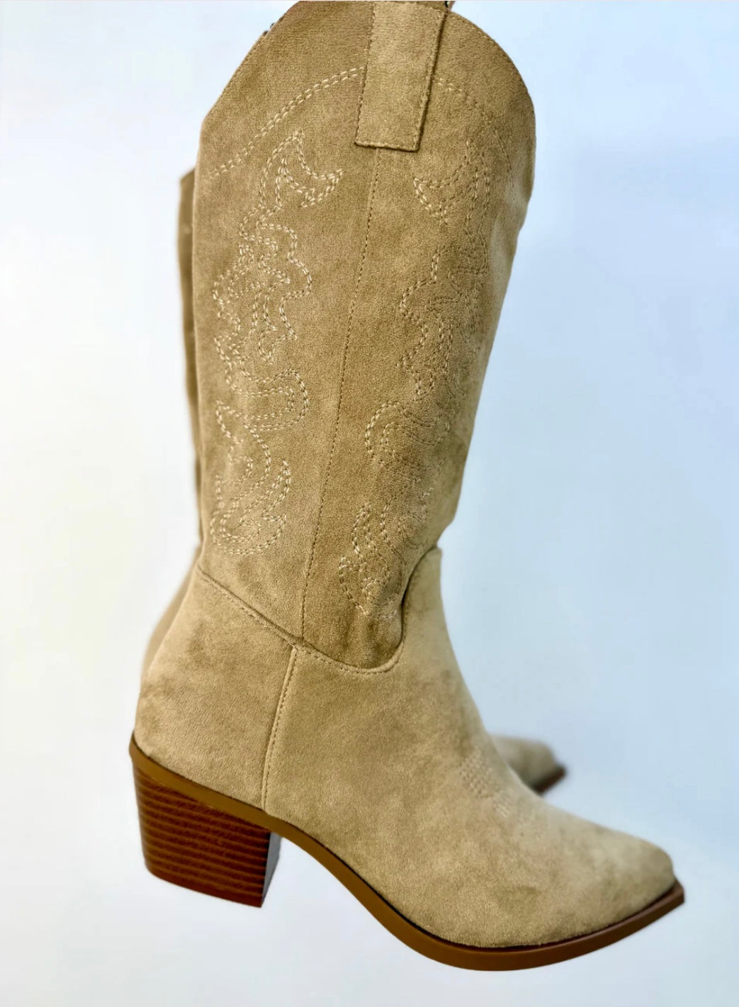 Botas Cowboy Beige Altas esUnic