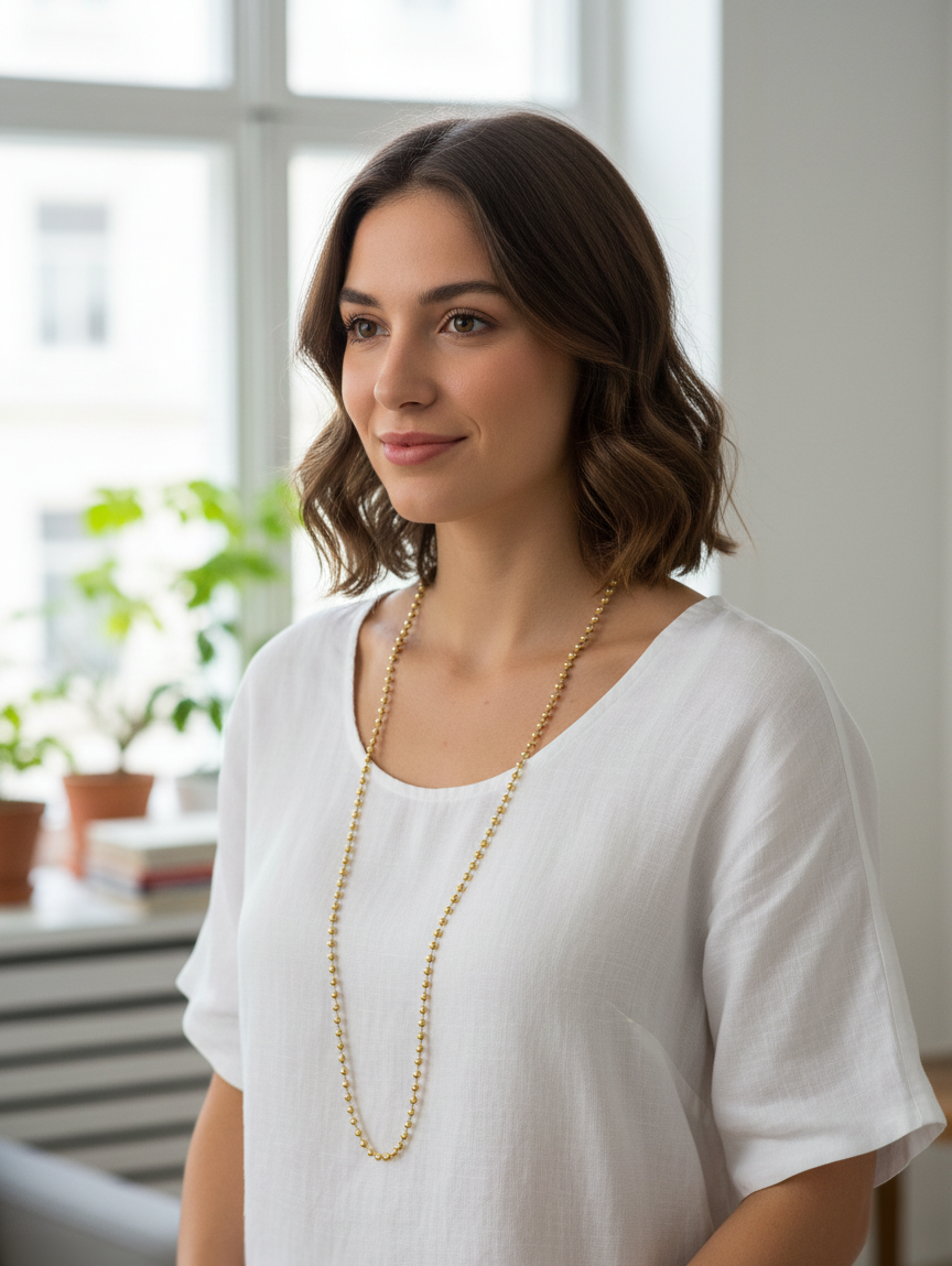 Collar Largo Cuentas Toa