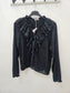 Blusa Negra Con Volantes esUnic