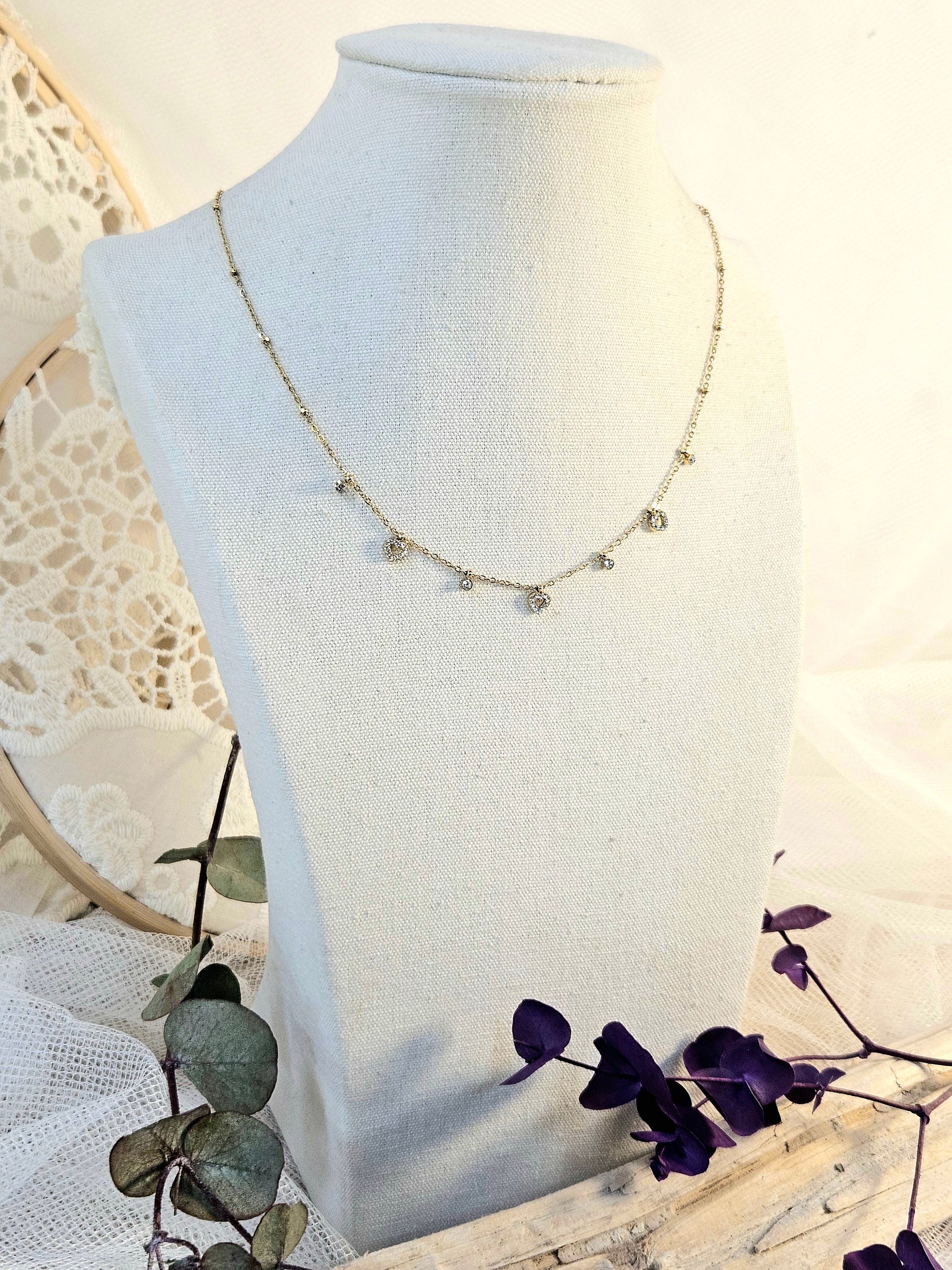 Collar Tres corazones Toa