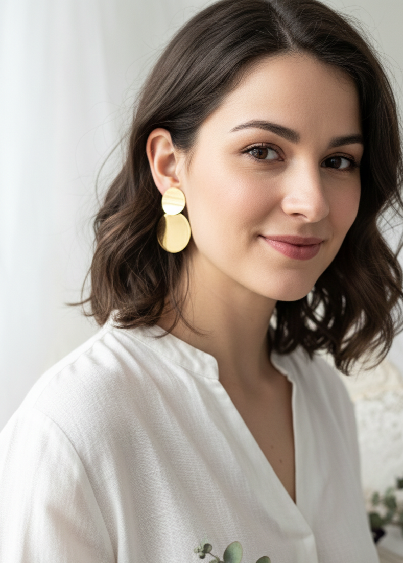 Pendientes doble circulo Toa