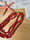 Collar Coral Rojo Tres Toa