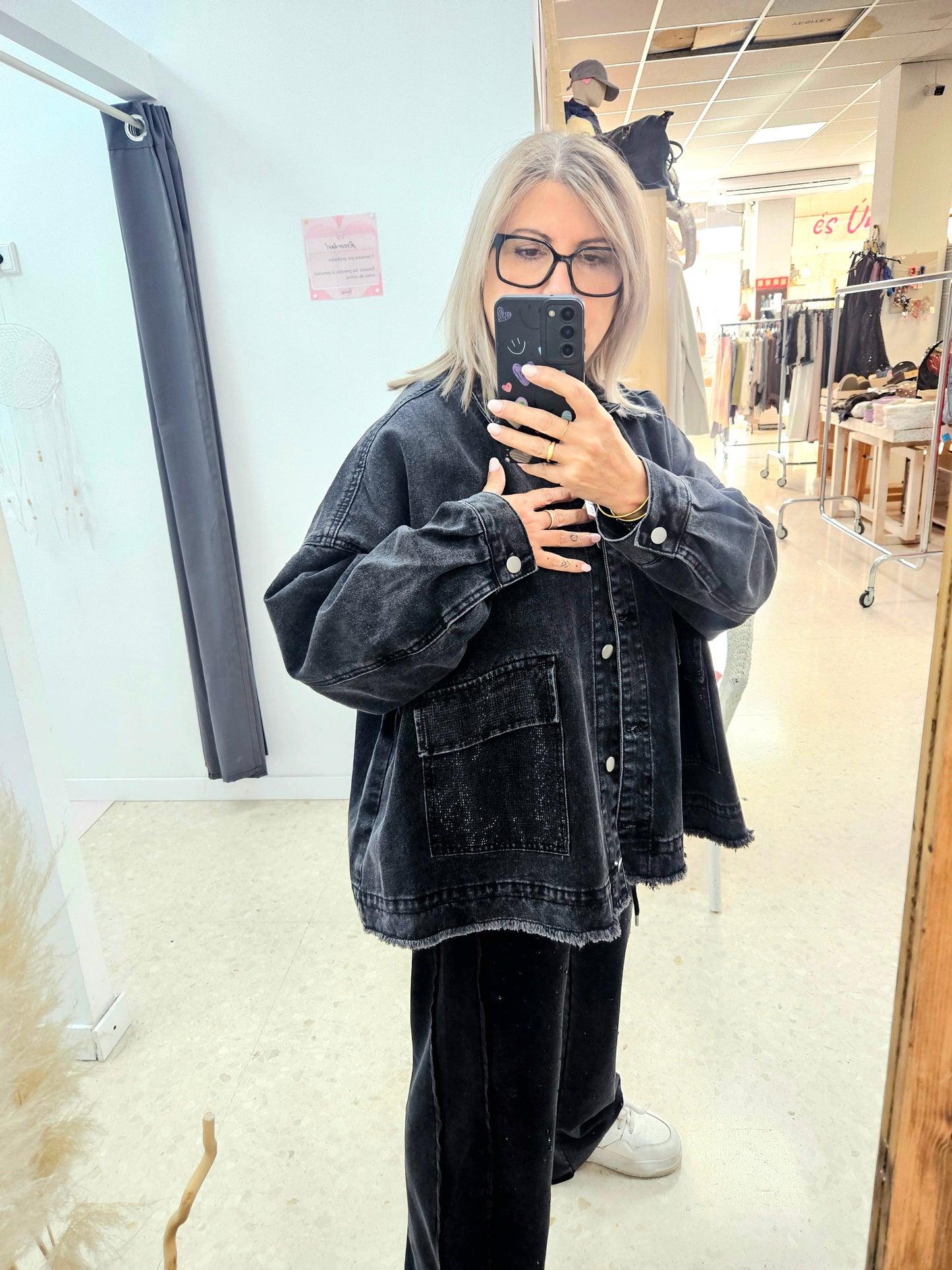 Chaqueta tejana brillo Melody