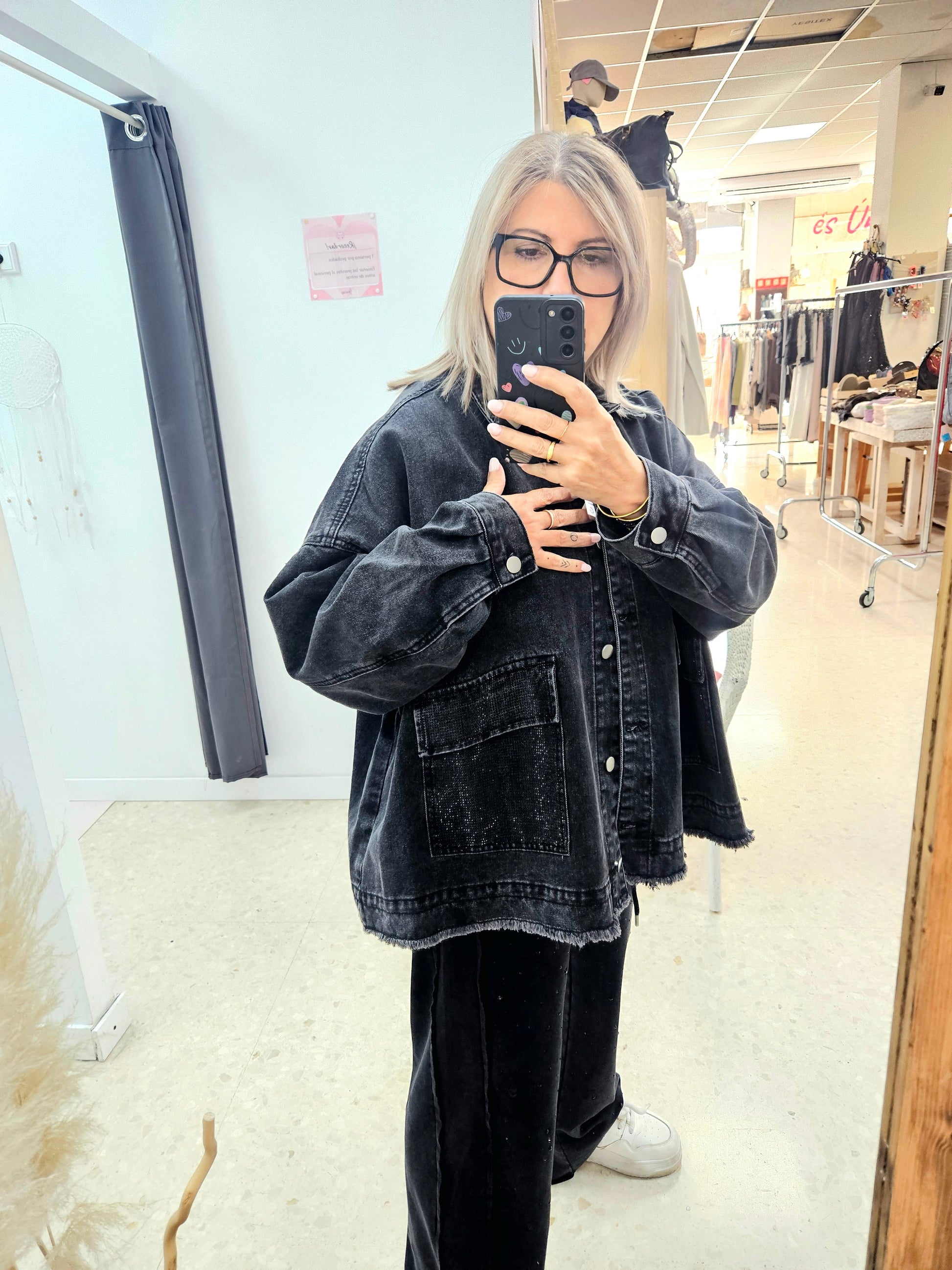 Chaqueta tejana brillo Melody