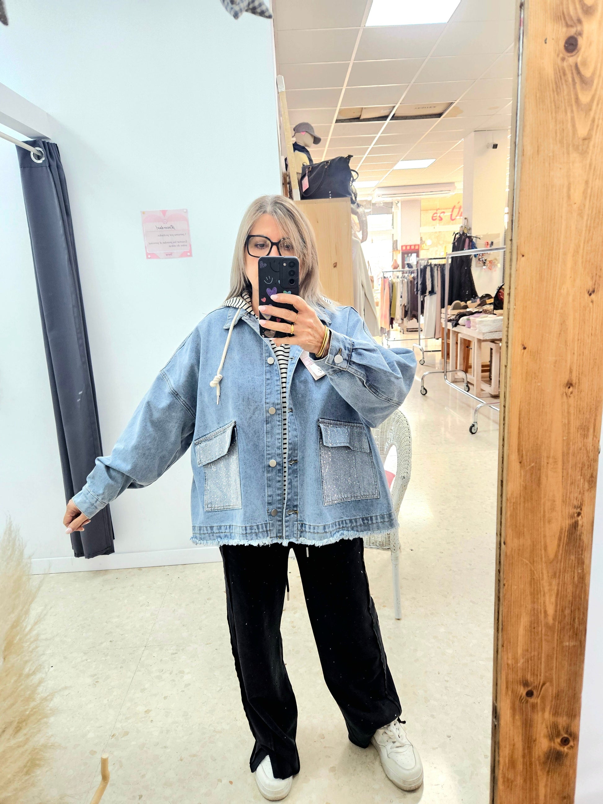 Chaqueta tejana brillo Melody