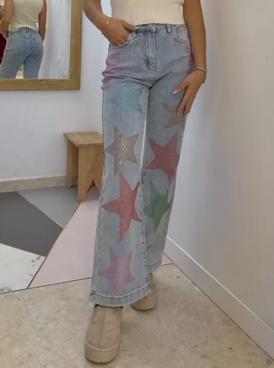 Pantalones Estrella Brillantes esUnic