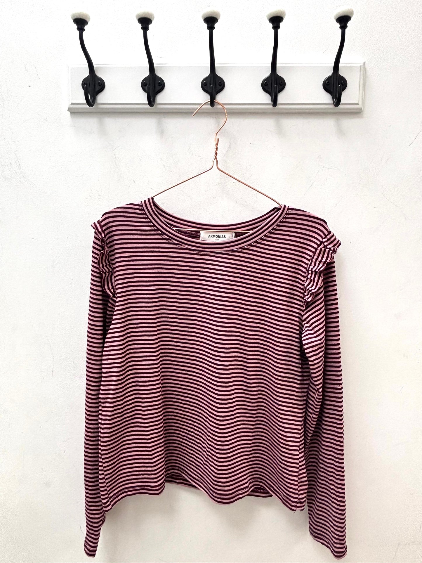 Camiseta de rayas con volantes Yesitex