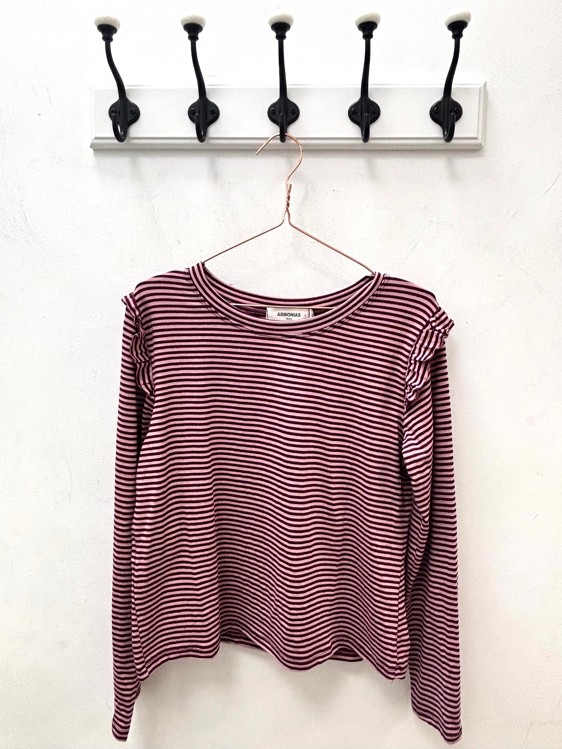 Camiseta de rayas con volantes Yesitex
