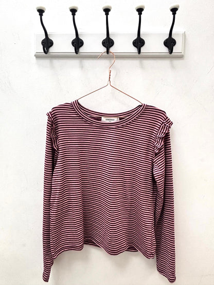 Camiseta de rayas con volantes Yesitex