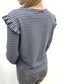 Camiseta de rayas con volantes Yesitex
