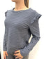 Camiseta de rayas con volantes Yesitex