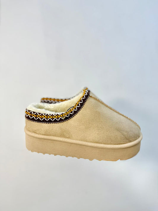 Zueco de Pelo Beige esUnic