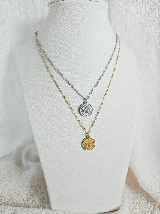 Collar Medalla San Benito esUnic