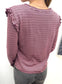 Camiseta de rayas con volantes Yesitex