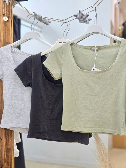 Top Cuello Cuadrados Elisa