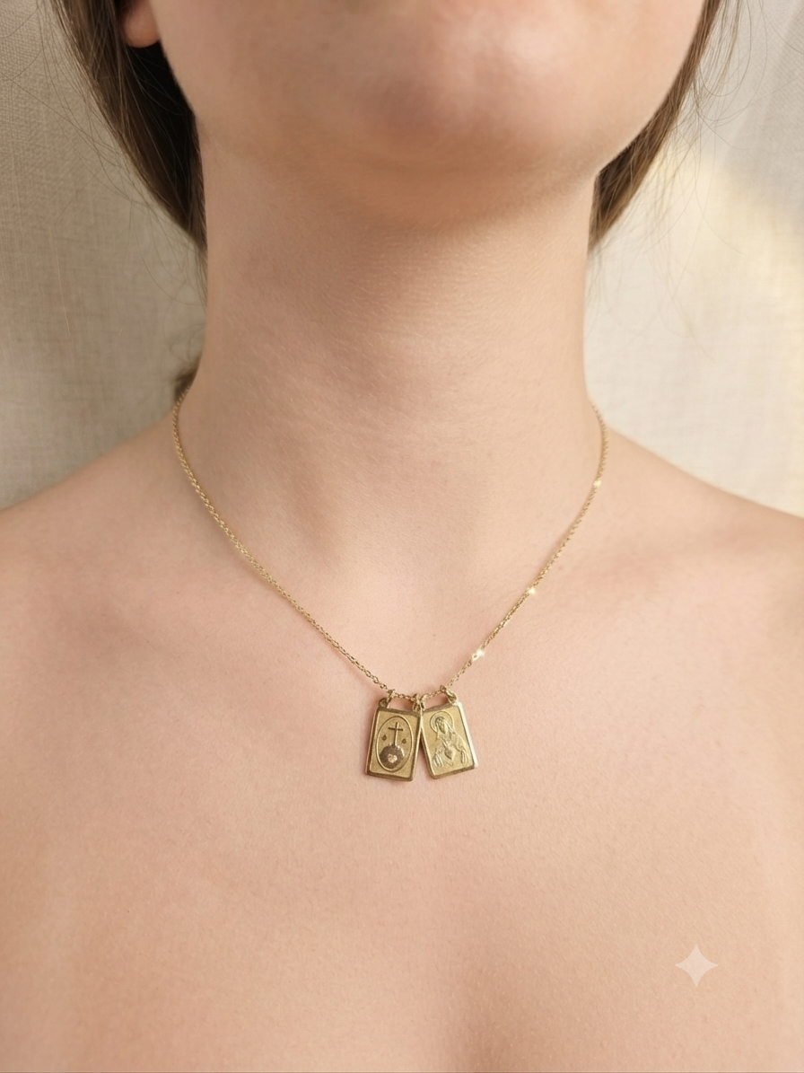Collar Escapulario Virgen del Carmen Mia