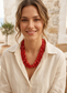 Collar Coral Rojo Tres Toa