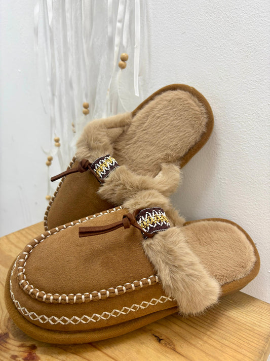 Zapatillas marrones de estar por casa Único